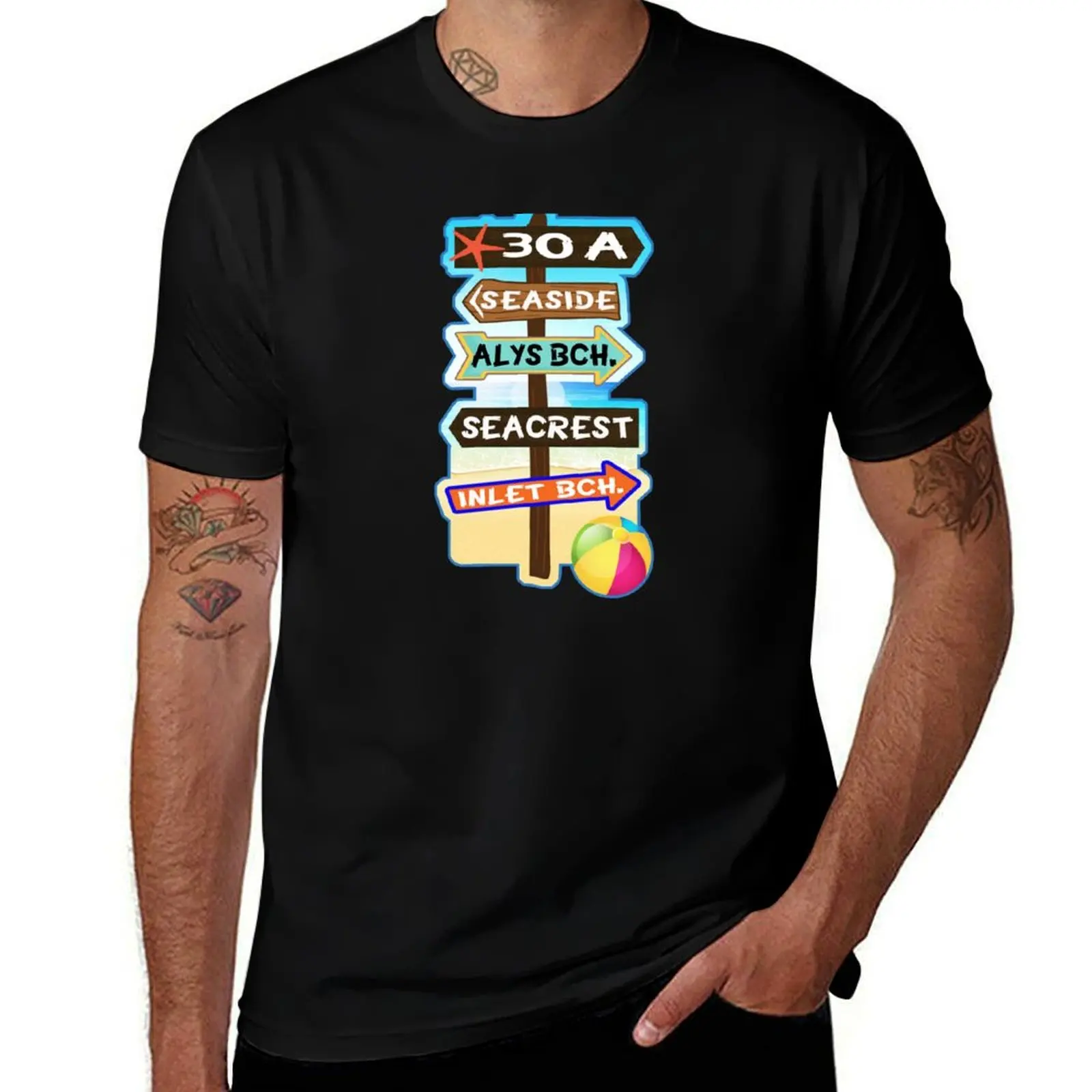 30 A Florida Walton County Inlet Beach Alys Beach Seacrest Seaside 30A T-Shirt Casual Street Style Short Sleeve Tee