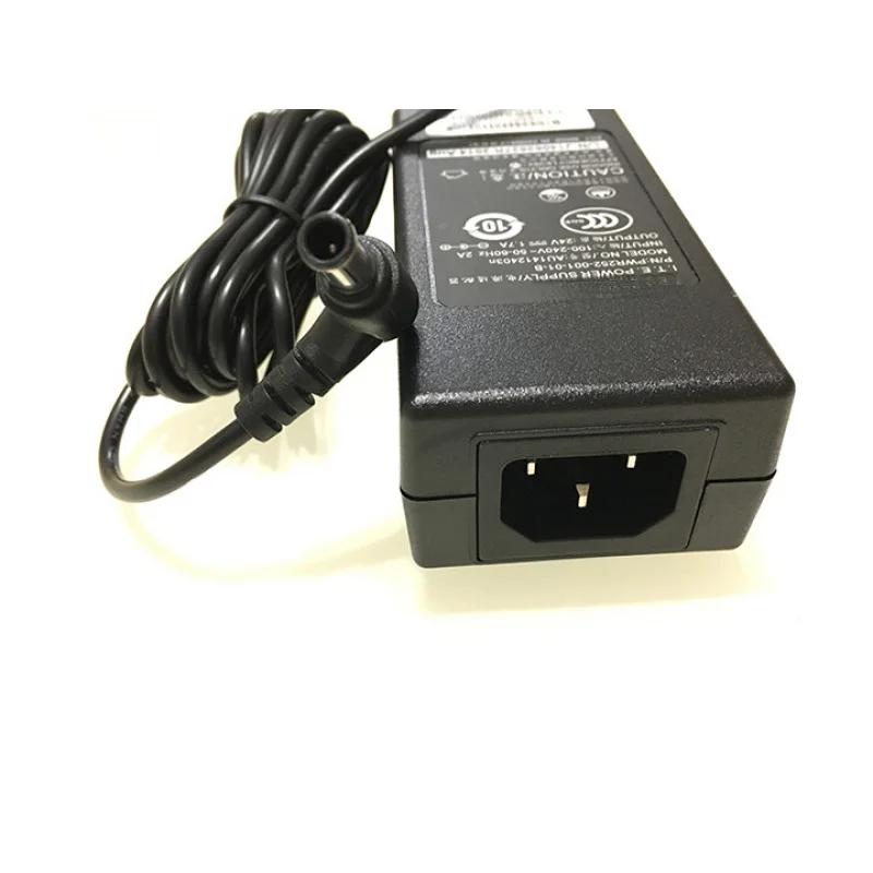 Para cargador verifone 24V 1.7A Adaptador de CA Lector de tarjetas POS Fuente de alimentación au1412403n