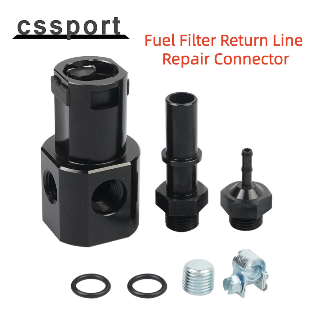 1 Set Fuel Filter Return Line Repair Connector Black For 2011-2016 Ford F250 F350 F450 6.7L Powerstroke