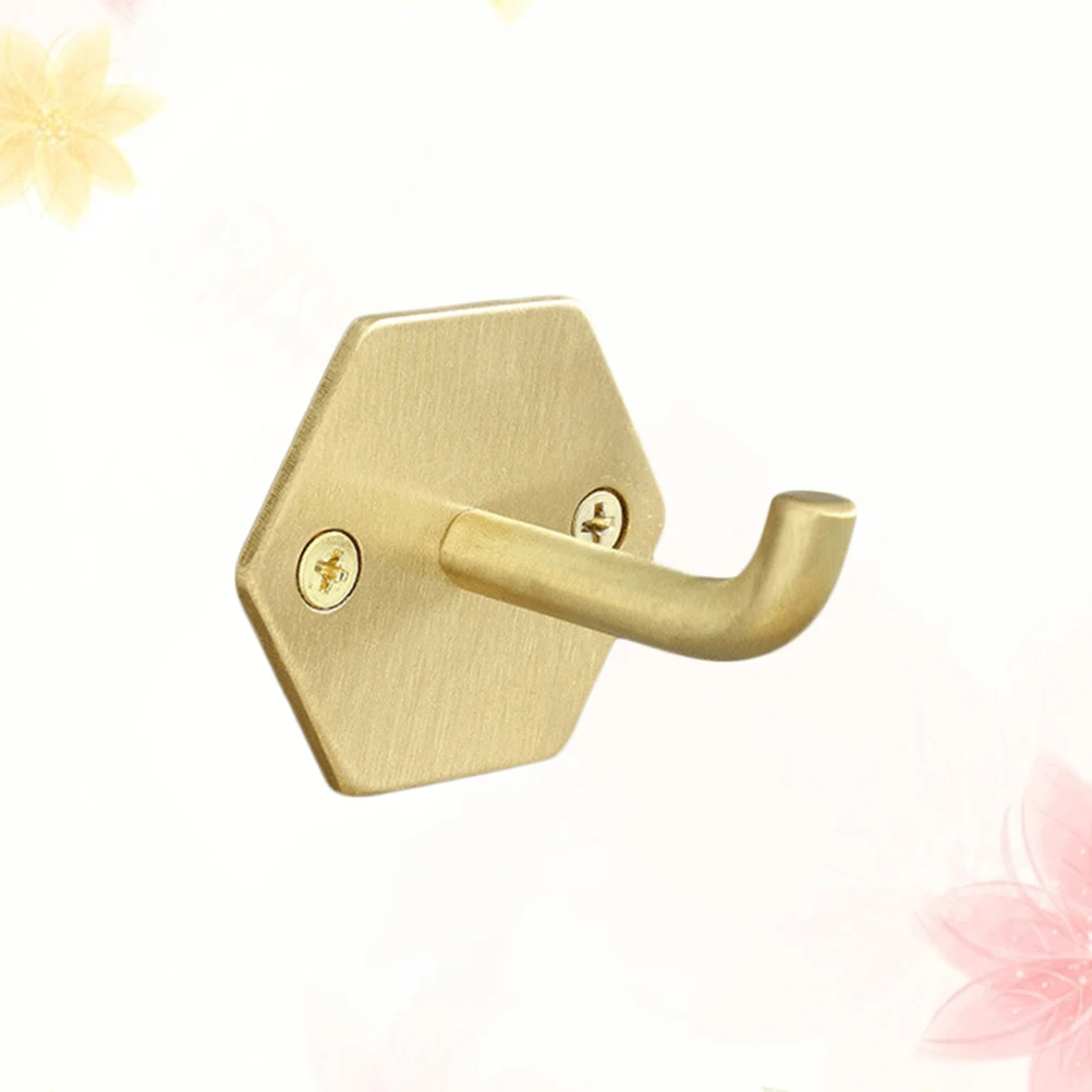 

Multifunctional Brass Hooks Durable Strong Waterproof Wall Hangers For Bathroom Kitchen Bedroom Storage Spoon Pan Towel Loofah