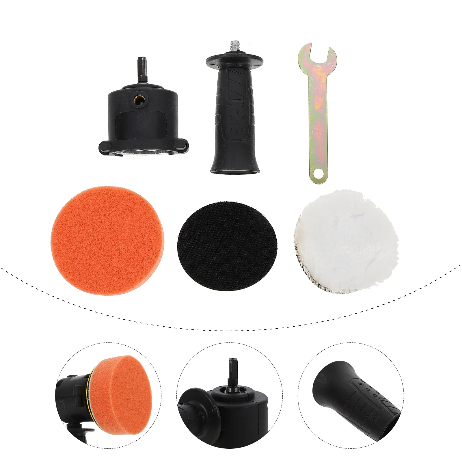 

1 Set Car Polishing Kit Practical Polisher Tool Set Durable Grinding Tool Kit Car Polishing Tool Polishing Kit for Car