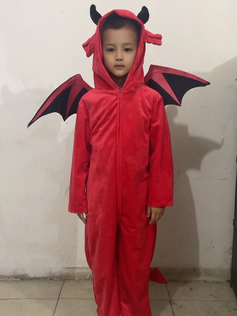 Umorden Unisex Child Kids Toddler Red Devil Demon Costume Cosplay for Boys Girls 2-3T 3-4T 4-7T