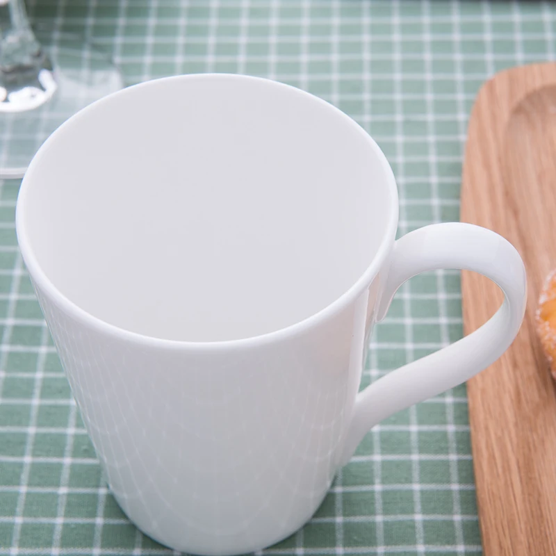 450ML, Pure White Bone China English Tea Cups, Ceramic Cup Coffee, Enamel Cup, Porcelain Custom Mug, Taza Cafe Tumblers