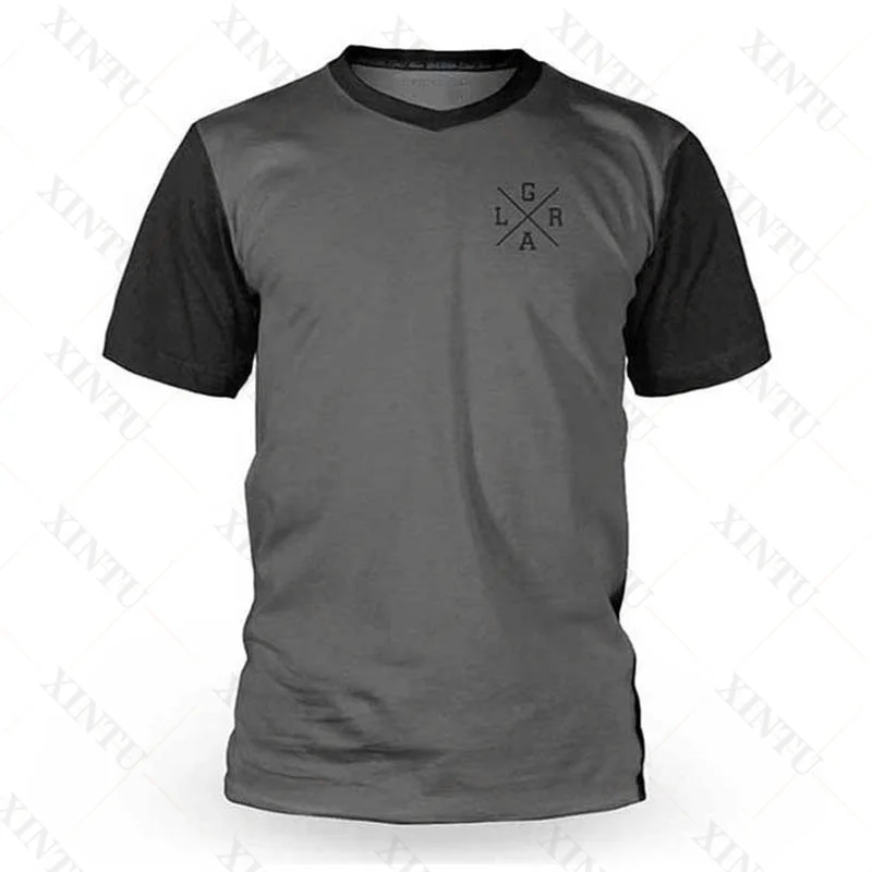 Men's Loose Rider Short Sleeve Jersey MTB Cycling Breathable Shirts Off-Road DH Mountain Bike Sportswear BMX Enduro Apparel