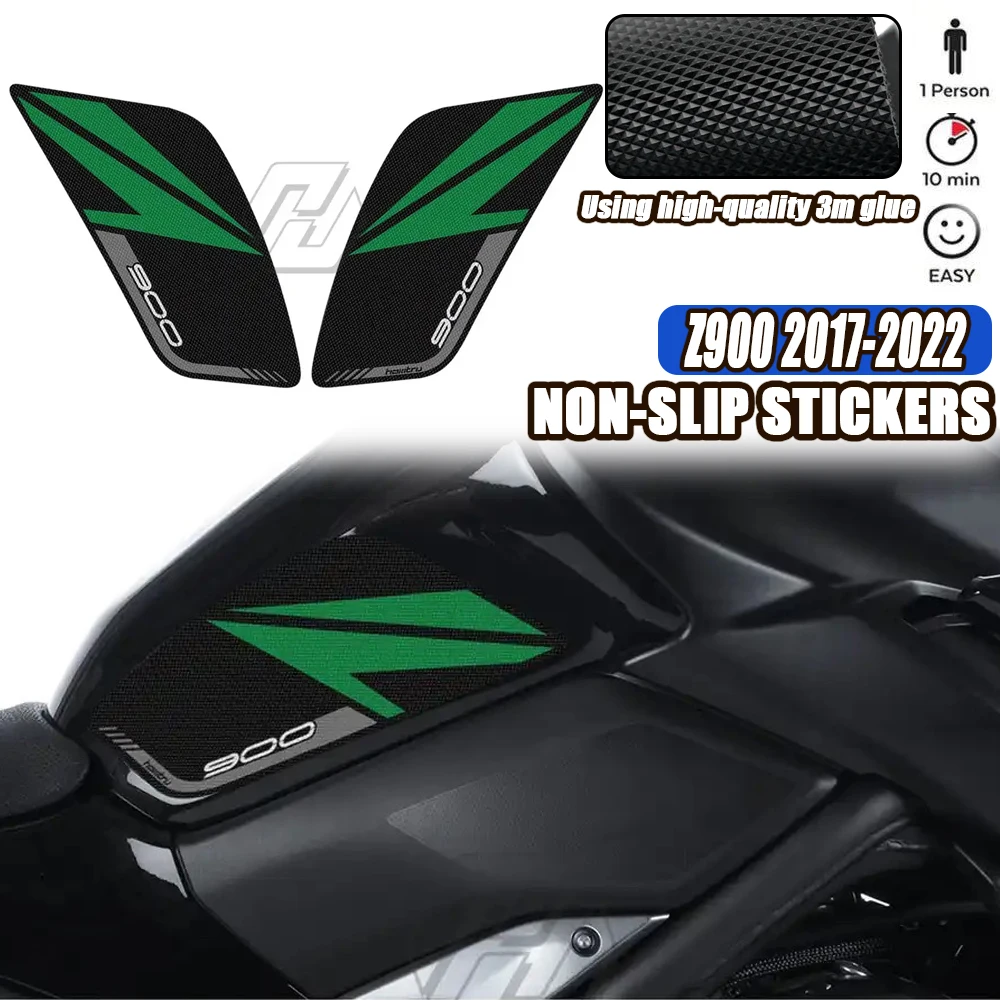 

For Kawasaki Z900 2017 2018 2019 2020 2021 2022 Motorcycle Non-slip Side Fuel Tank Stickers Waterproof Pad Rubber Sticker