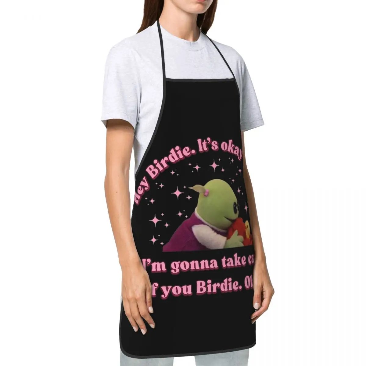 Nanalan I'm Gonna Take Care Of You Birdie Chef Apron Water&Oil Resistant Adjustable Neck Strap Funny Baking Aprons for Chef Gift