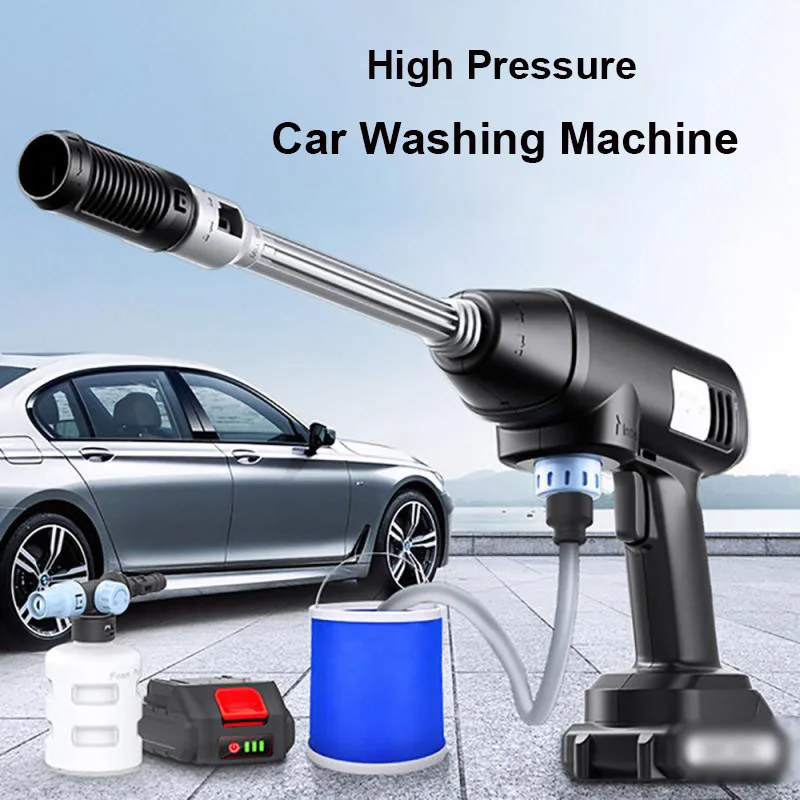 

High Pressure Wireless Car Wash Water Gun Quick Charger Portable High Pressure Electric Car Wash Machine For 16V Makita Battery