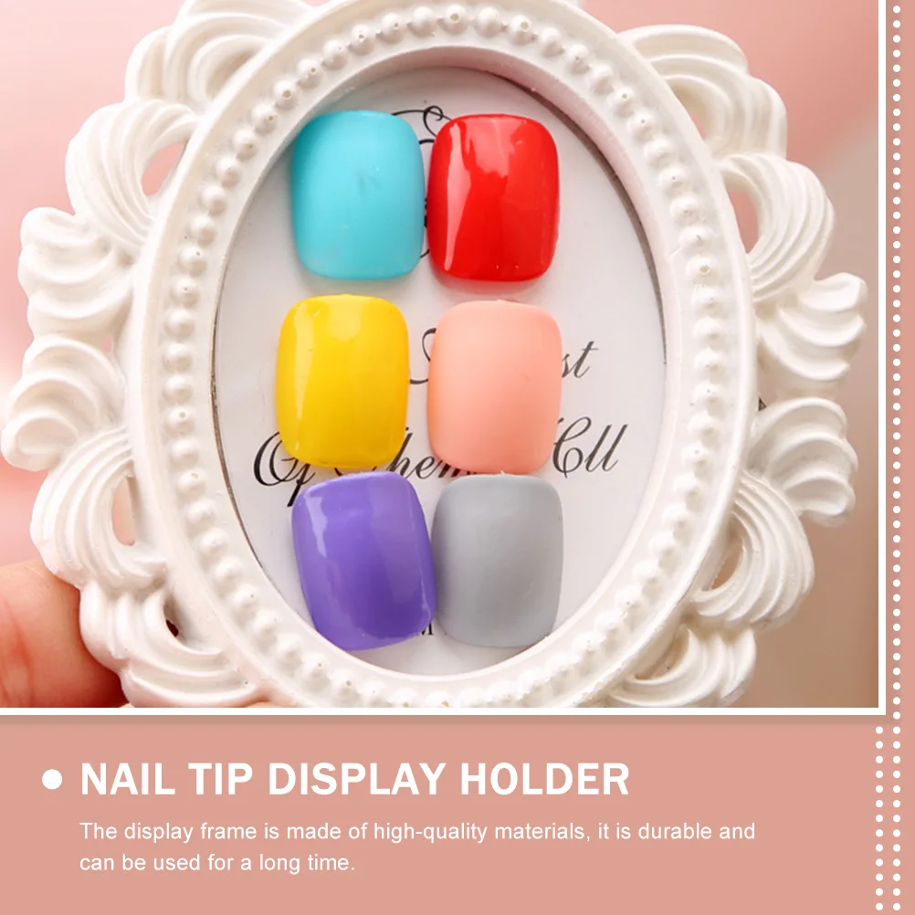 

Vintage Style Manicure Display Frame Durable Desktop Art Holder Retro European Decorative Storage Container For Salon Home Use
