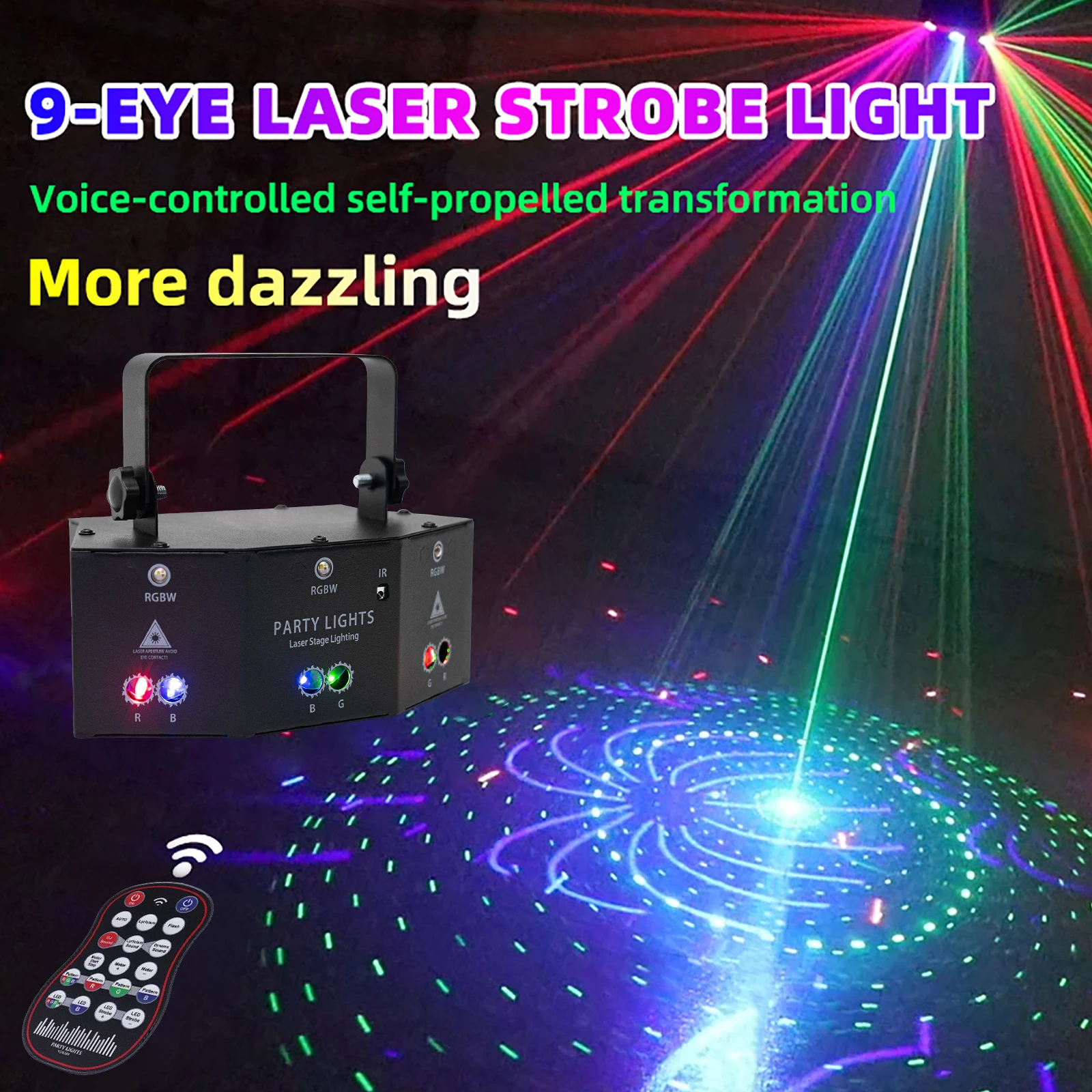 

9 Eye/15 Eye Strobe Light Wireless Party Lights Projector Stage Lighting Disco for DJ Party