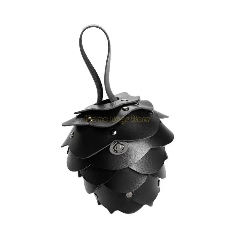 X90D خمر ميني Pinecone Coin محفظة مضغوطة PU محفظة للضرورة اليومية