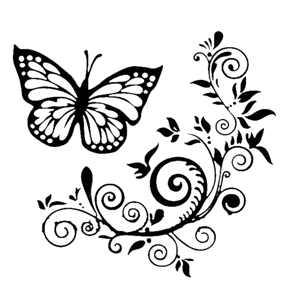 

Car Stickers Funny Butterfly Flower Vehicle Automobiles Motorcycles Exterior Accessories Reflective Vinyl Decals