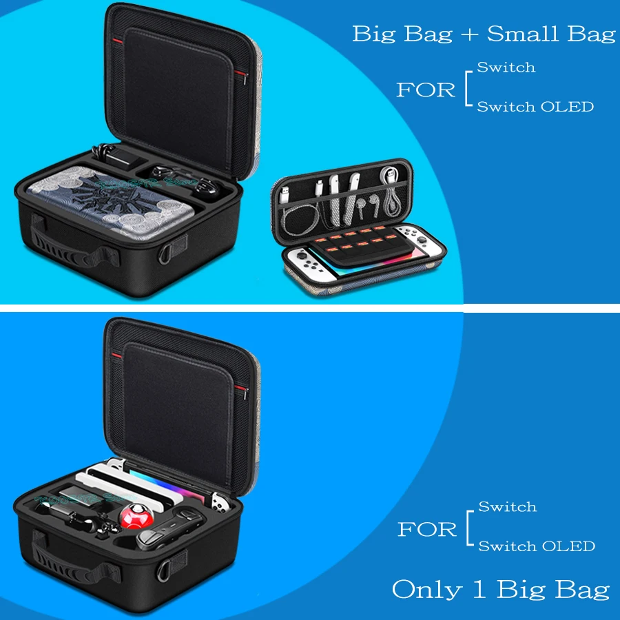 王国のテーマのキャリングケース,Nintendo Switch用,ハードカバー,収納ショルダー,アクセサリー