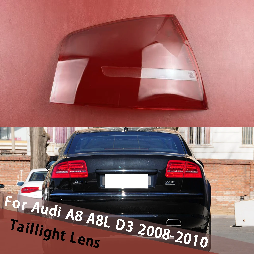 

For Audi A8 A8L D3 2008-2010 Outside Car Tail Lamp Cover Taillight Shell Auto Rear Light Housing Mask Lens Plexiglass Lampshade