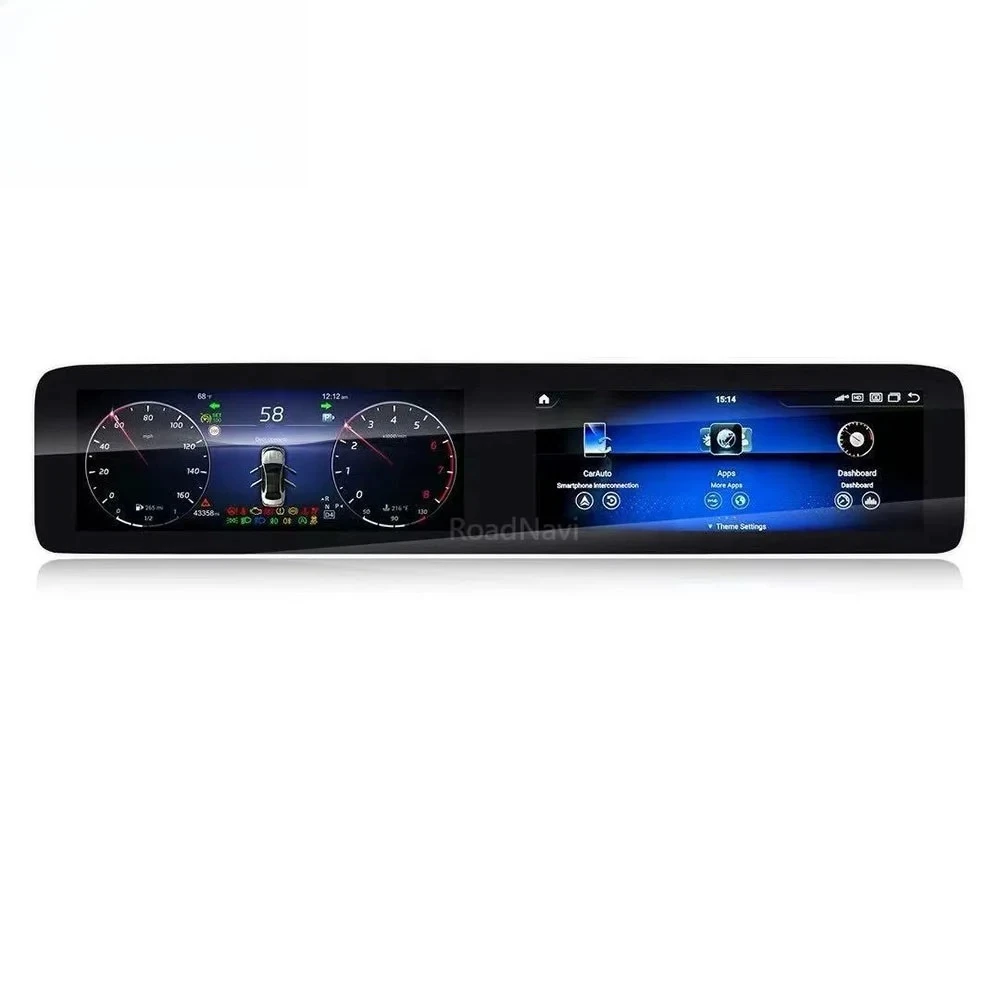 

24-дюймовое Android-радио RoadNavi с двумя экранами для Mercedes-Benz W213 2017-2019