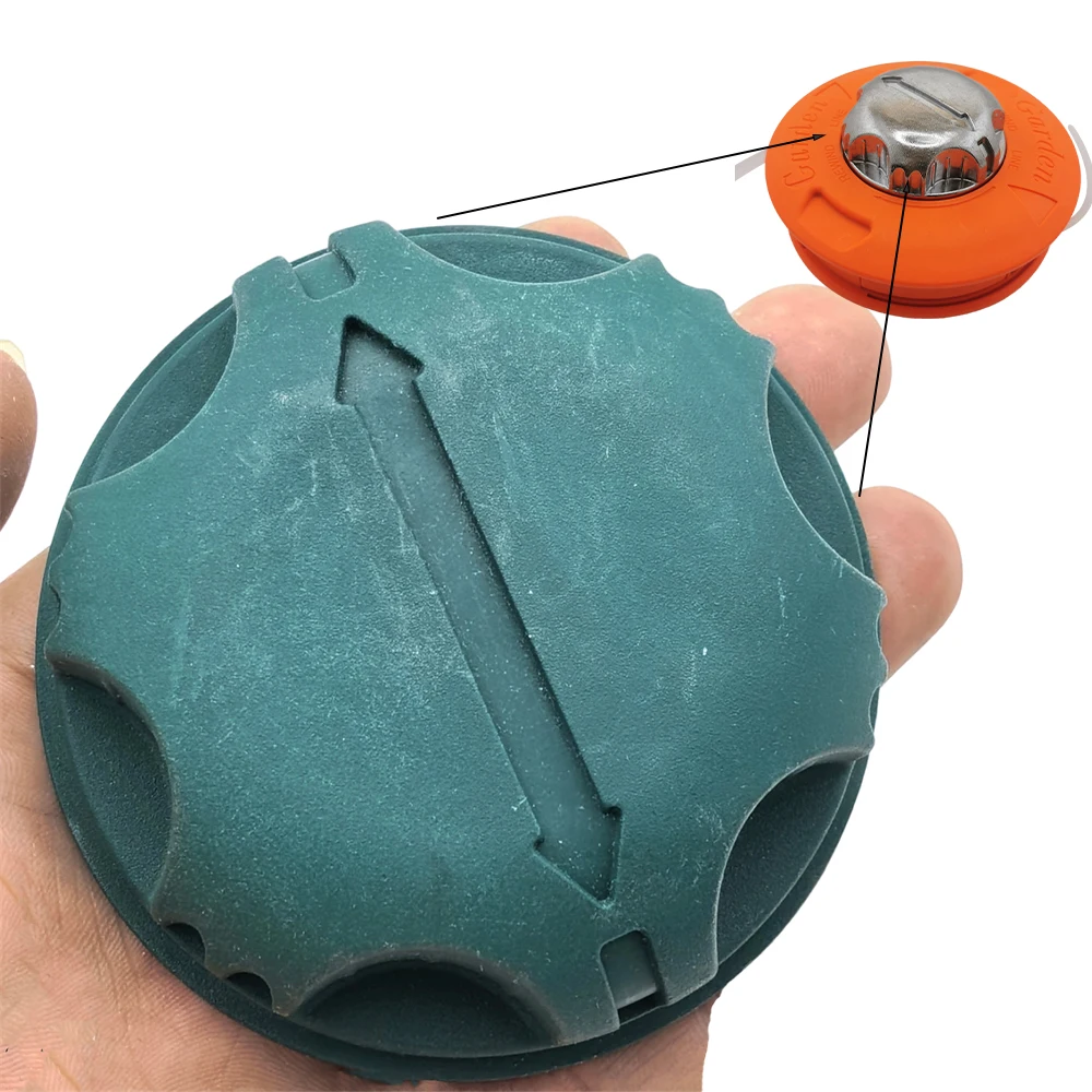 Piezas de herramientas de jardín, accesorios para desbrozadora, tapa superior de aluminio para cabezal de corte de césped