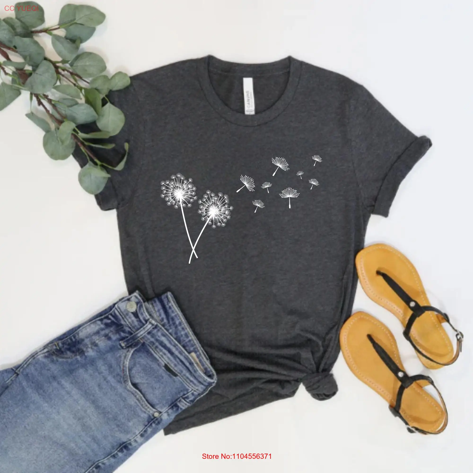 

Футболка «Одуванчик» Wild Flower из плотного хлопка с длинными или короткими рукавами