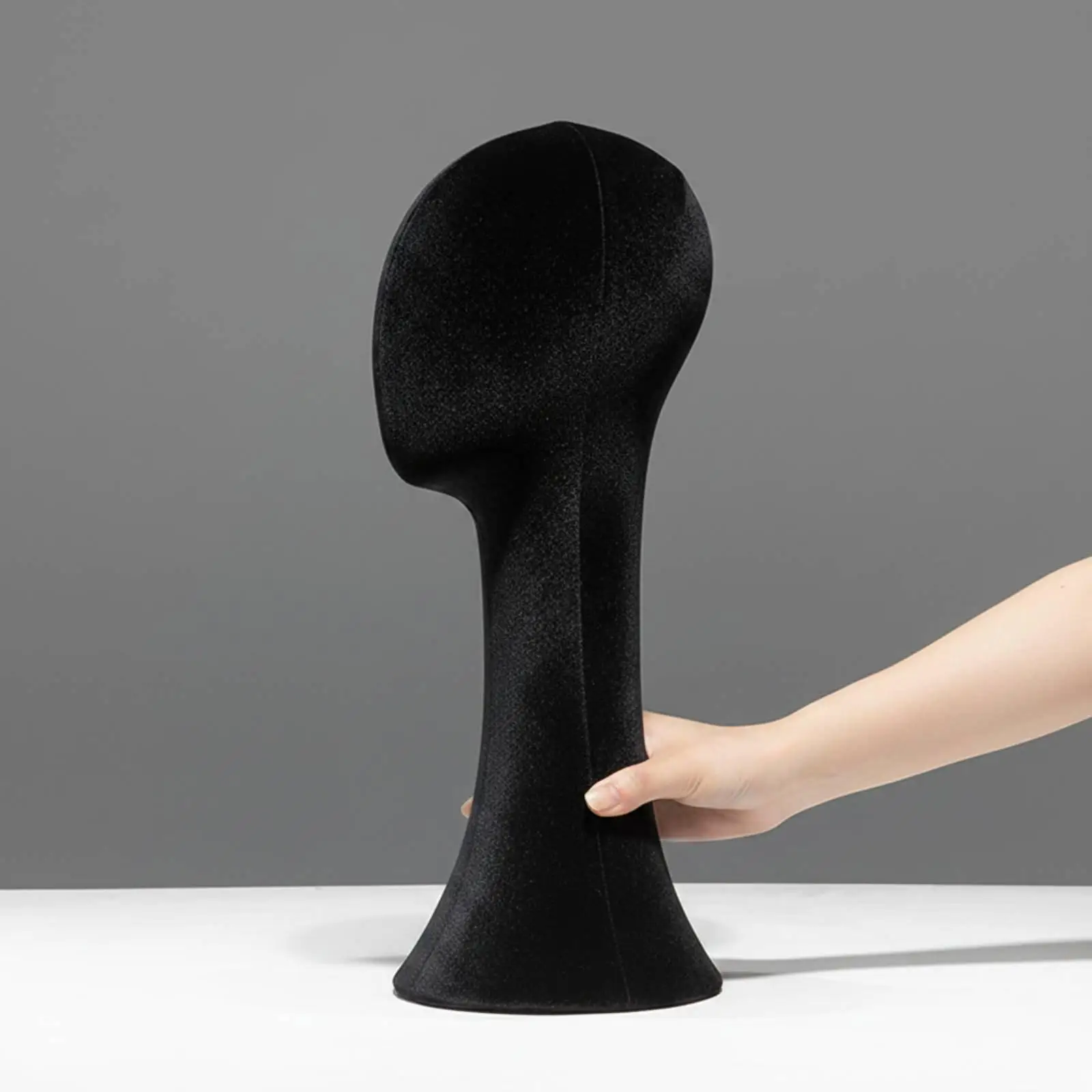 Wig Display Head Canvas Pin Ready Mannequin Stand Bust for Hair Styling Hat Display Home Shop Setup