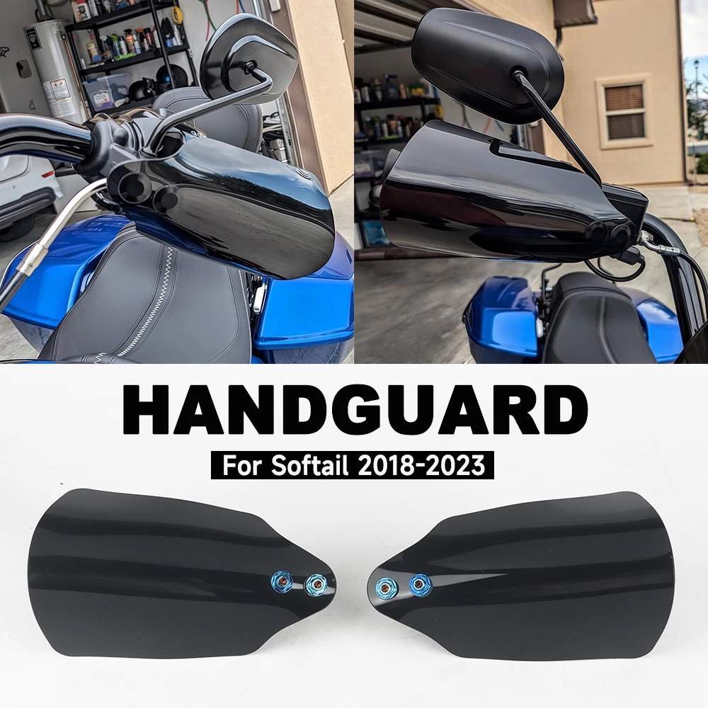 

For Harley Softail Low Rider ST 117 FXLRST Deluxe FLDE Street Bob 18-23 Motorcycle Hand Shield Guard Handle Handguard Protector