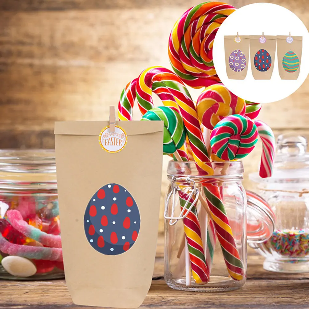 500Pcs Easter Theme Paper Stickers Safe Eco Friendly Sealing Stickers Gift Candy Packaging Decoration Labels Party Accessories