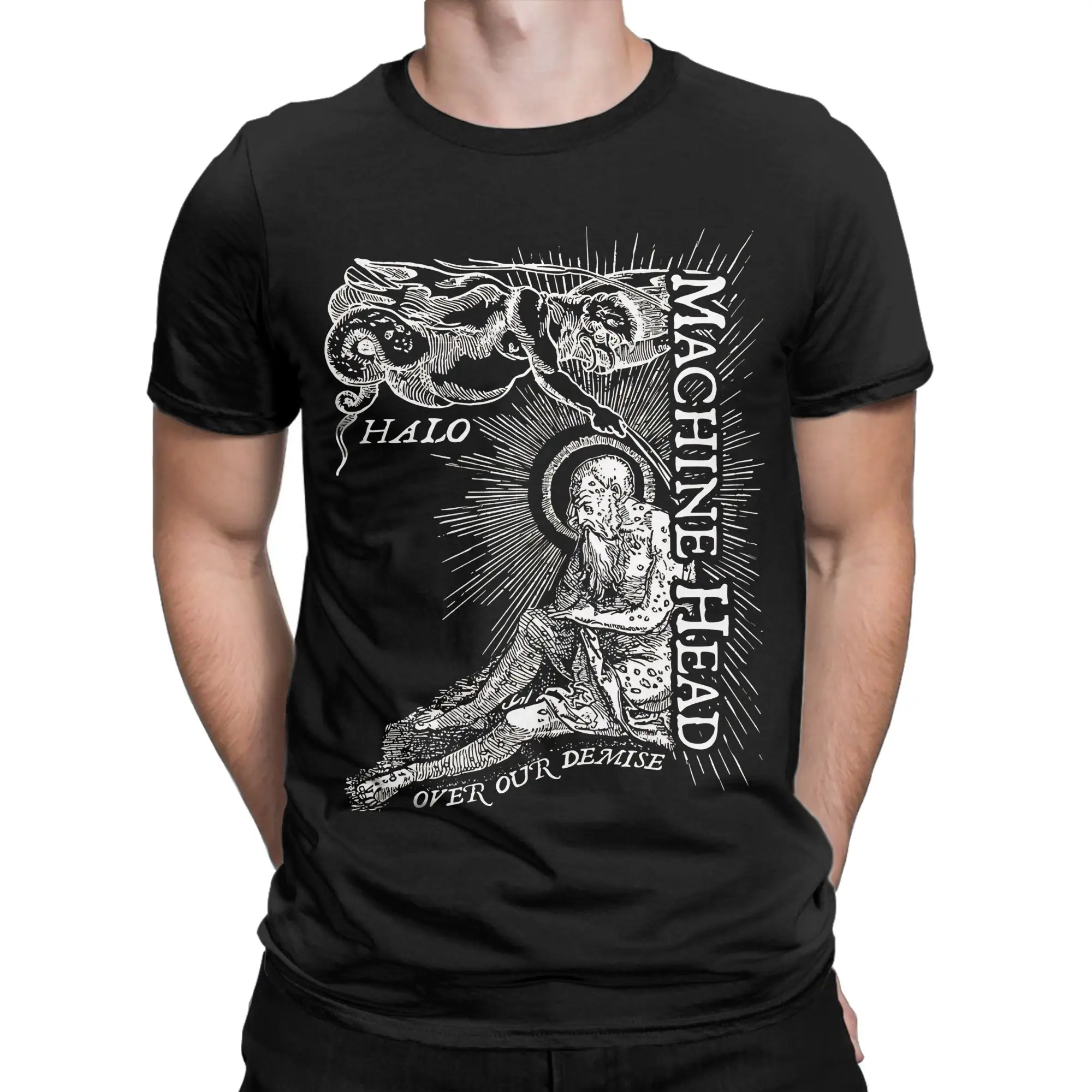 Streetwear T-Shirt Machine Head (3) Cotton T-Shirts  Hipster Tee Shirt for Couple Beach Y2K Funny Casual Short Sleeve Tees