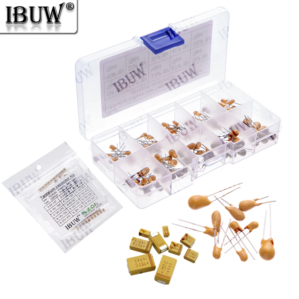 

Танталовый конденсатор DIP SMD комплект 0,1 мкФ 1 мкФ 2,2 мкФ 4,7 мкФ 10 мкФ 22 мкФ 33 мкФ 47 мкФ 100 мкФ 220 мкФ 330 мкФ 16 В/1 мкФ-16 В/100 мкФ