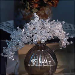 CC Crowns for Women Wedding Hair Accessories Bridal Headbands Engagement Hairwear Crystal Beads Luxury Tiara Headdress AN404