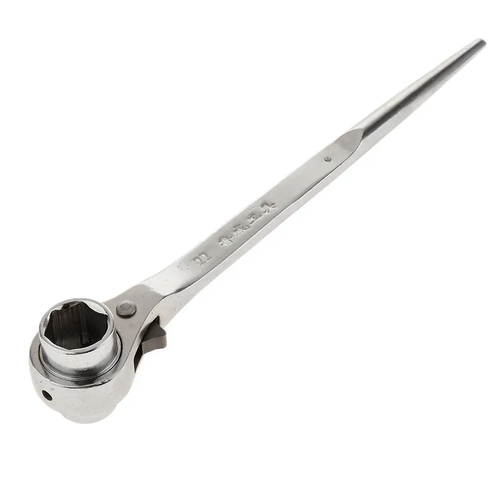 19mm-22mm Scaffolding Podger Spanner Ratcheting Socket Wrench Inner Hexagon, Heavy Duty for garage, workshop,carpentry,