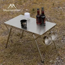 Mountainhiker New 201 Stainless Steel Outdoor Camping Folding Table Ultralight Portable Picnic Table Leisure Barbecue Table