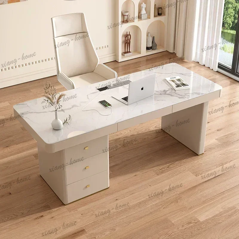 YJ Office Furniture Modern Rock Slab Luxury Room Desks Gaming Desk Computer Desk Computer Desks Gaming Table Motion Office Table