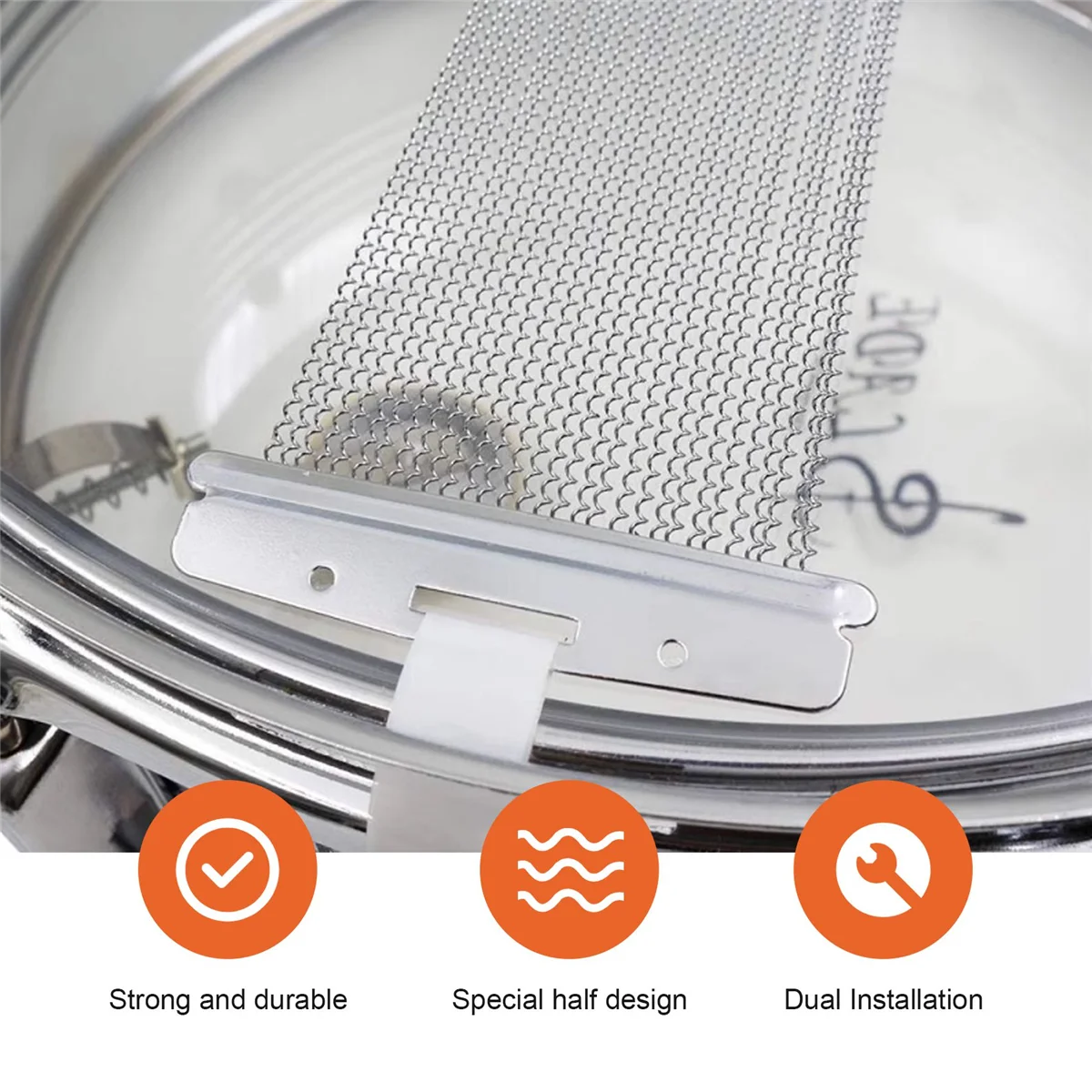 Mola de tambor de fio de aço de meio design para crianças, caixa de cajon, tambores de 20 fios ricos