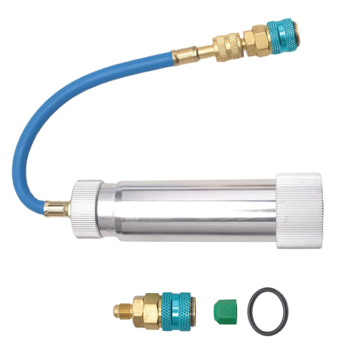 forfor 2oz Oil Injector Refrigerant Injector 1/4inch SAE Connector 2oz for R134A R410A R22 R12 Car Accessories