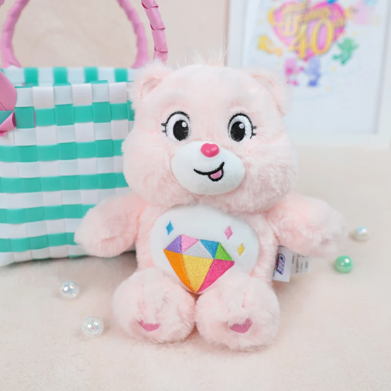 Original Care Bears 22cm Saugnapf-Plüsch-Anhänger Glänzender Liebesbär Cartoon-Puppe Heim- und Bürodekoration Geburtstags- und Feiertagsgeschenk für Mädchen – Detail 26