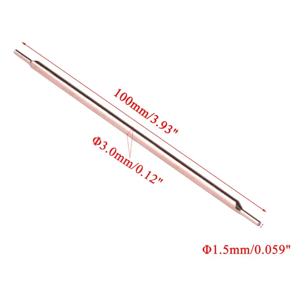 Dual Head Spot Welding Pin 1.5*3*100mm Alumina Copper Electrode Tip Feet Needle Lithium Battery Welding Machine Accessories