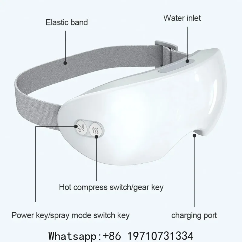 Portable Heated Eye Massager with Mist – Smart Eye Care Tool for Dry Eyes & Eye Strain Relief