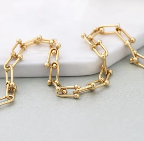 18k gold horseshoe chains bracelet gold horse shoe bracelets