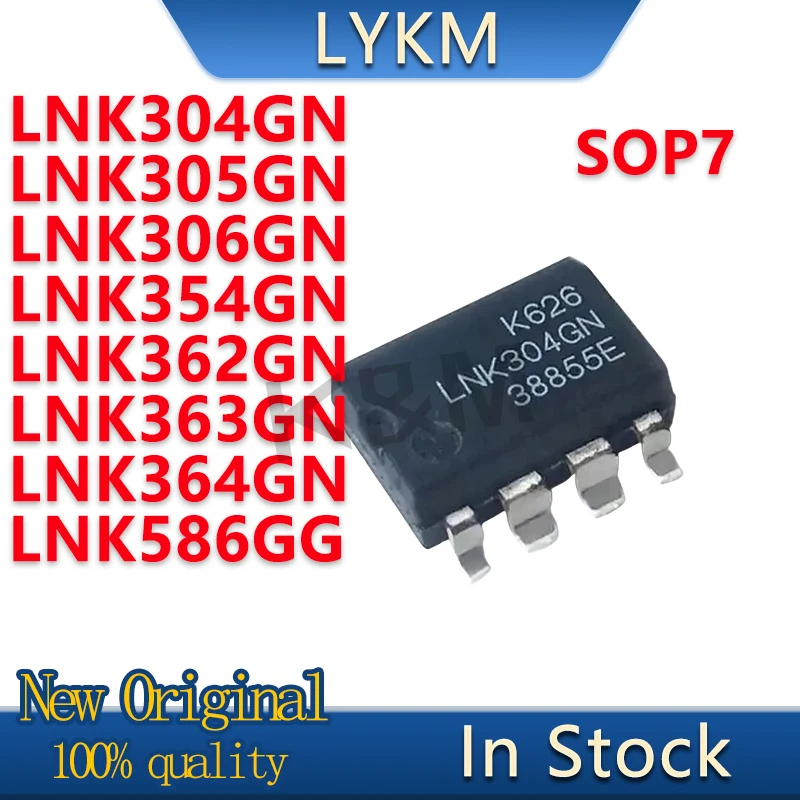 (10piece) New LNK304GN LNK305GN LNK306GN LNK354GN LNK362GN LNK363GN LNK364GN LNK586GG SOP-7 Power management chip In Stock