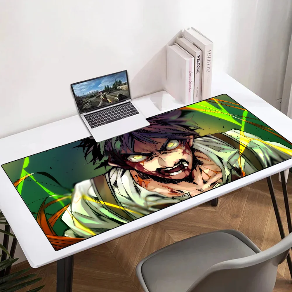 

Eren Yeager Attack On Titan Anime Mousepad Mouse Mat Desk Mat With Pad Gaming Accessories Prime Gaming XXL Keyboard