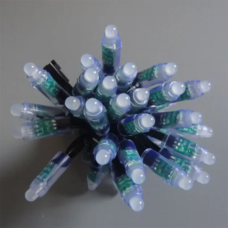 سلسلة إضاءة بكسل ليد قابلة للعنونة ، rgb ، بالألوان الكاملة ، سلك 24awg ، ws2811 ، dc5v ، 50 leds/string ، 7 بوصة (18) ، جديدة ، #6