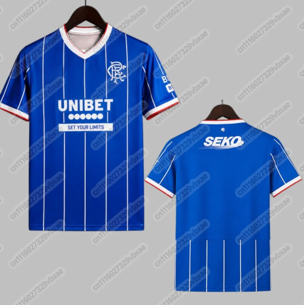 2026 Glasgow Rangers Football Jersey Men's Summer 3D Printed Sports Football T-shirt, Breathable Quick Drying Family Style