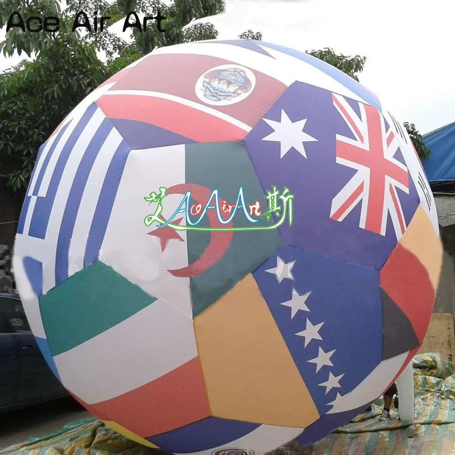 Beautiful Inflatable Football Model, Round Inflatable Ball With Air Blower For Trade Show/ Advertising/Decoration