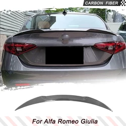 Carbon Fiber / FRP Car Rear Spoiler Wing Trunk Lip For Alfa Romeo Giulia Spoiler Sedan 2015 - 2021 Rear Trunk Spoiler Boot Wing