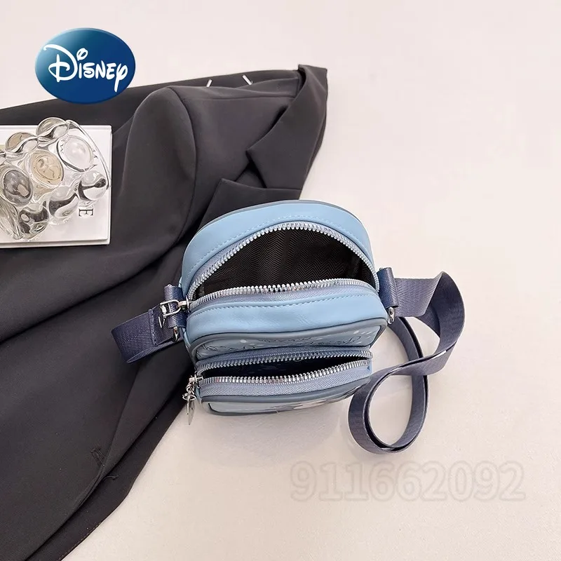 Disney Stitch New Mini Women's Shoulder Bag Cartoon Cute Print Women's Bag High Quality Casual Lightweight Mobile Phone Bag