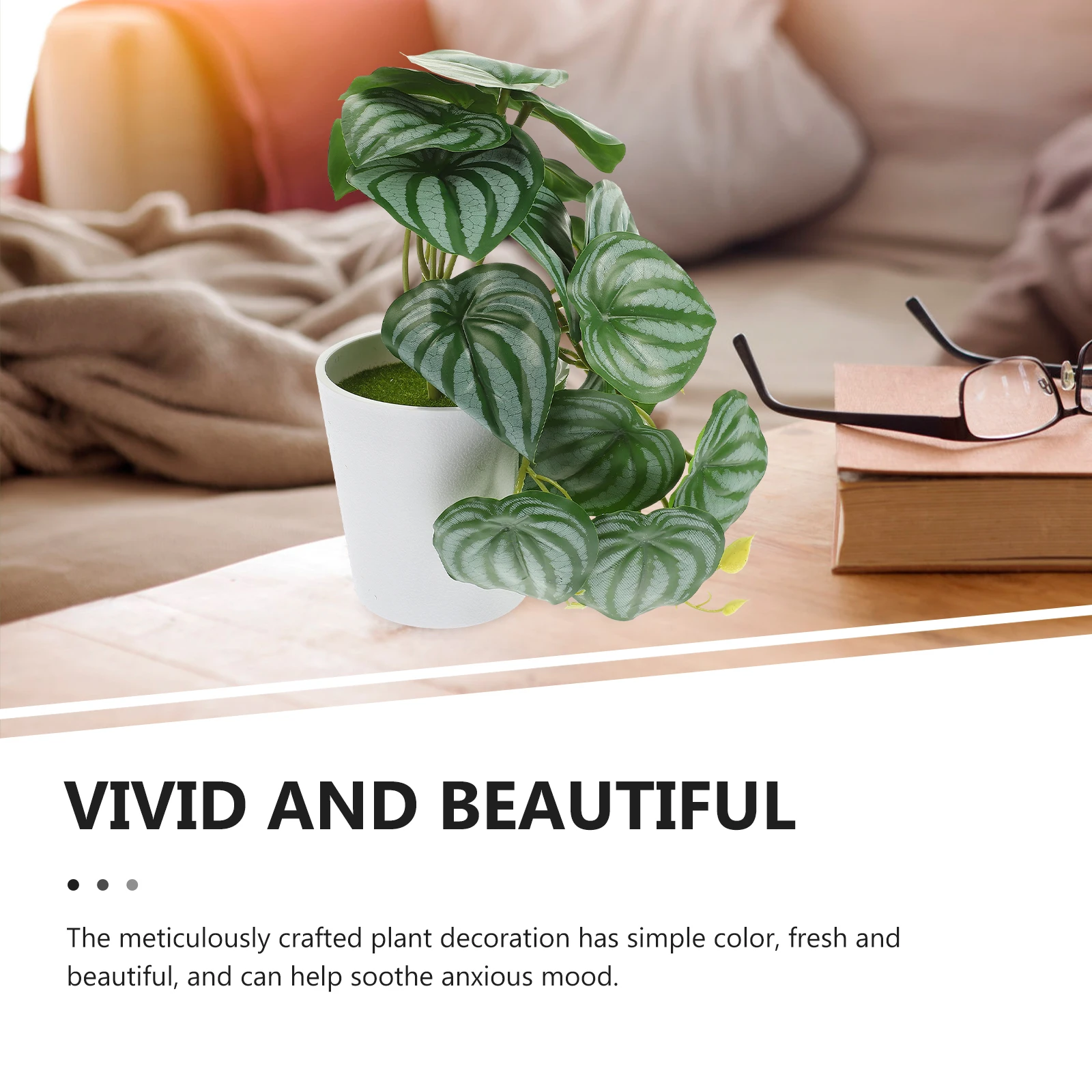 

Artificial Plant Decoration Plastic Realistic Faux Fake nament for Living Room Office Desk Top Artificial Plant Adornments