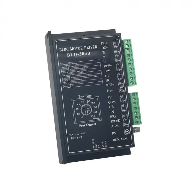 BLD-300B 24V 36V 48V brushless DC motor drive controller 300W 18V-50V brushless DC micro numerical control stepper motor
