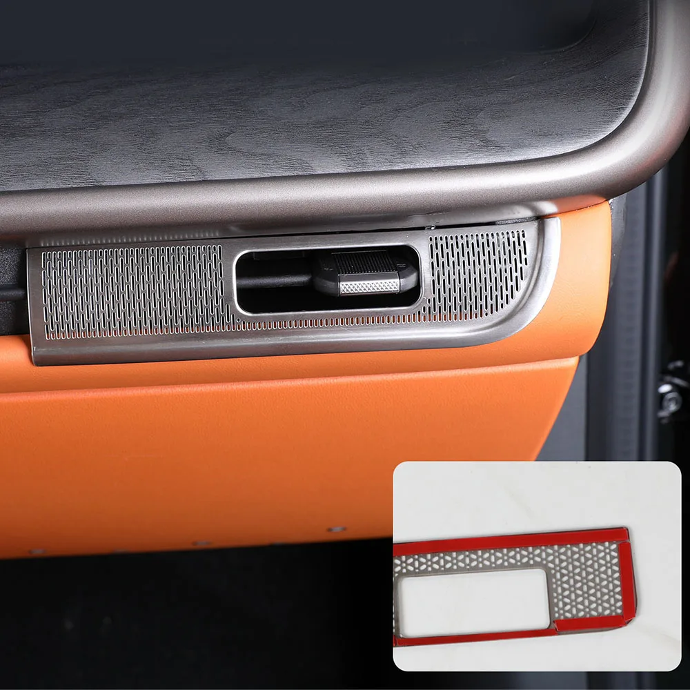 Fit For GWM H10 HAVAL H10 Central Air Conditioning Outlet Mask Automotive Parts Anti Blocking Stainless Steel Decorative Cover 5