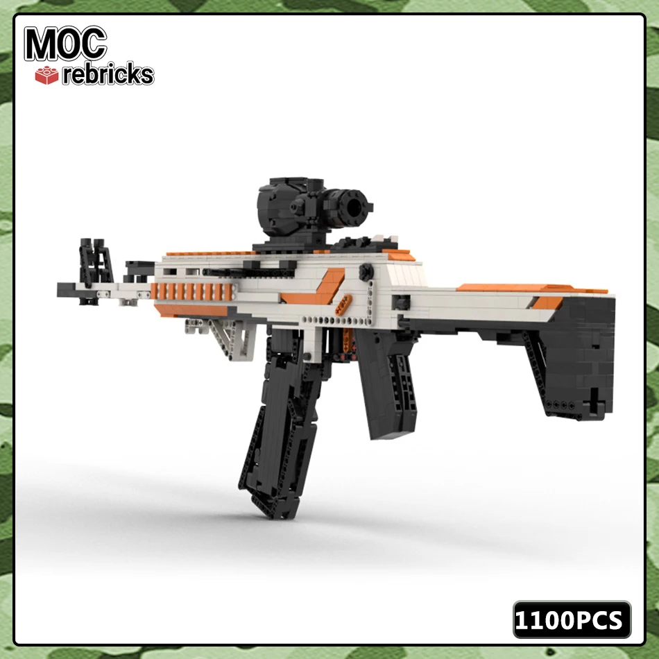 

Firearms Series MOC Bricks AK-12 Automatic Building Block Rifle Can Shoot Bullet Assembly Model DIY Boy Toys Birthday Gifts