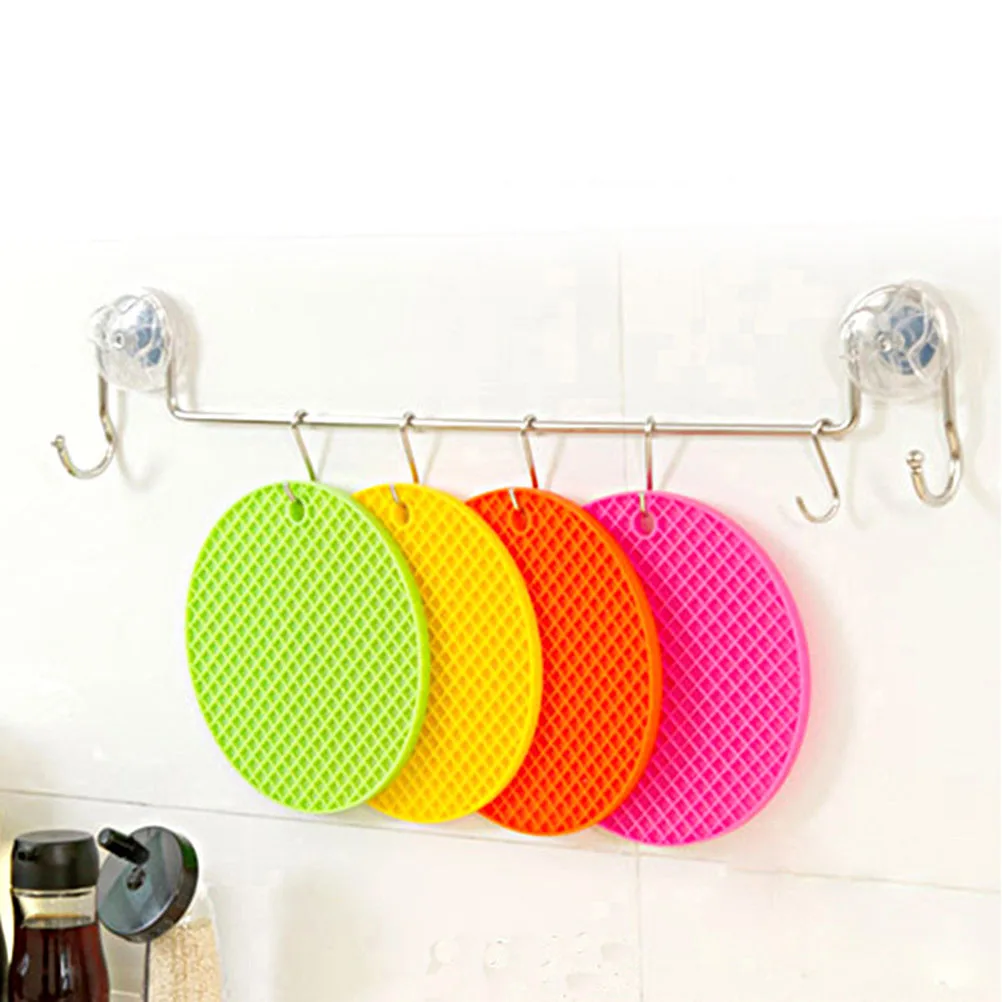 

Silicone Round Honeycomb Non-Slip Heat Resistant Pot Holder Pan Bowl Cup Mat Red 18cm -Friendly Kitchen Mat