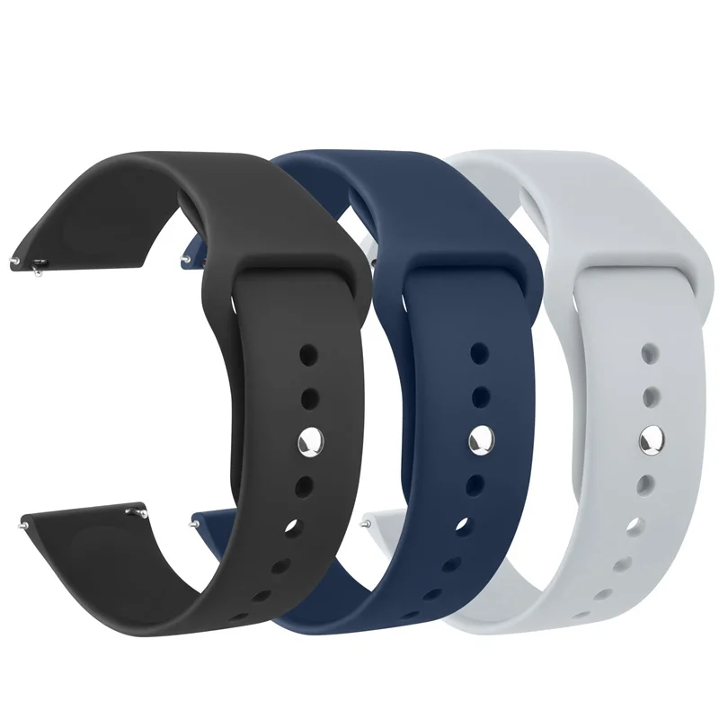 18mm 20mm 22mm strap For Samsung Galaxy watch 7/6/5/pro/4 Classic Silicone bracelet Huawei watch GT 4-2e-3-3 pro 46mm watchbands