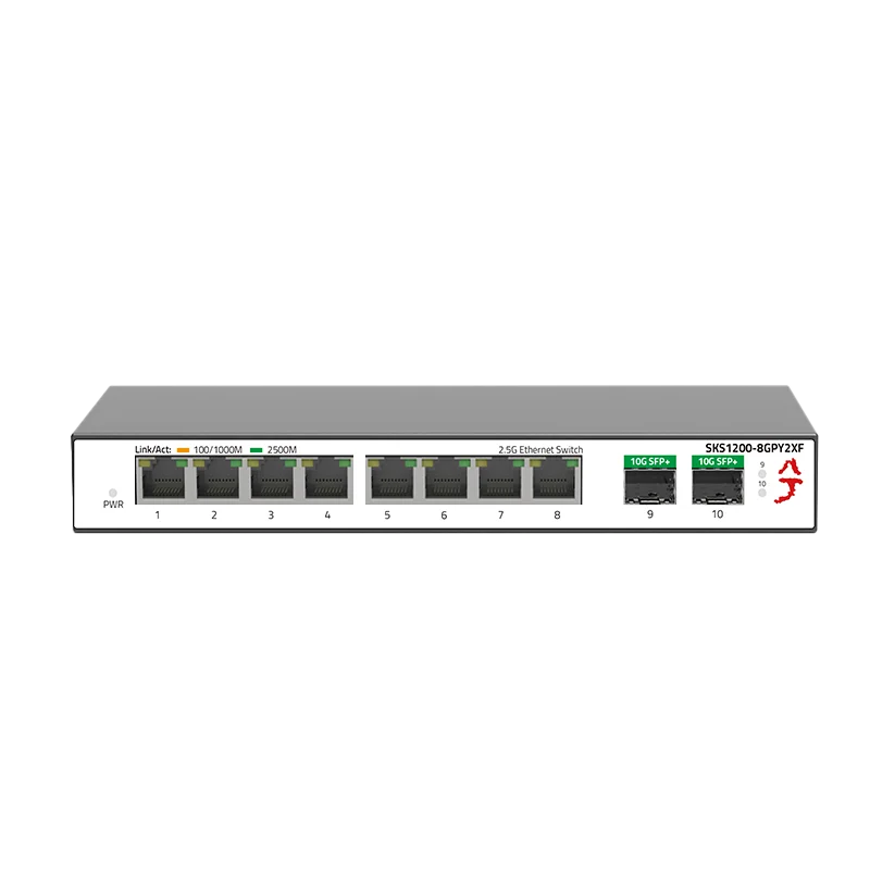 Imagem -03 - Xikestor-switch Ethernet Divisor de Internet Portas 2.5g Rj45 Portas 10g Sfp Plus Plug And Play 10-port