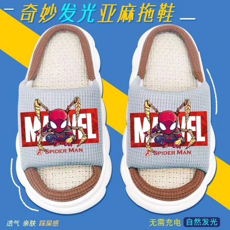 Primavera autunno estate pantofole per bambini scarpe per neonati Cartoon Spiderman Captain America Iron Man Girls Children Home Indoor Shoes